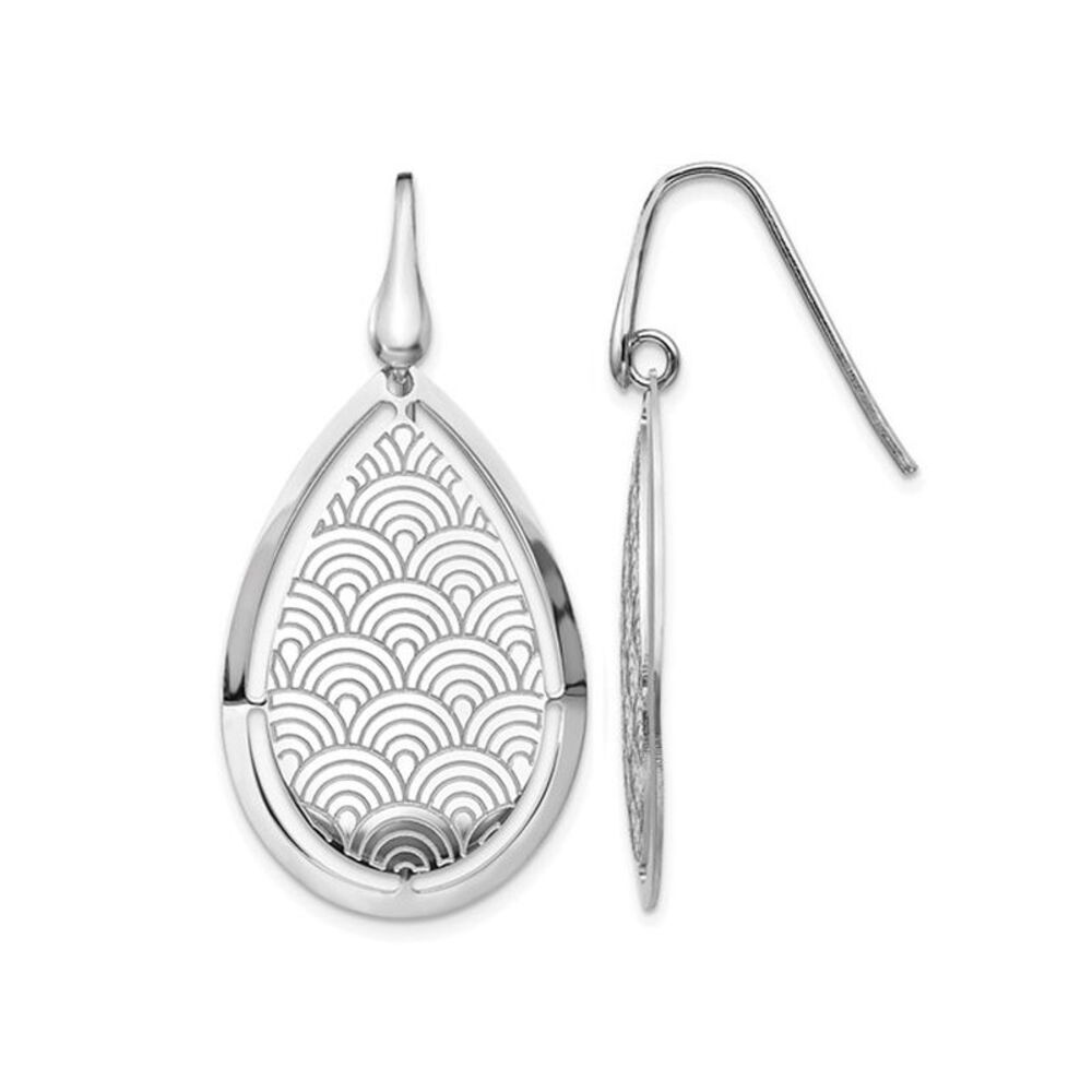 Sterling Silver Dangle Laser-Cut Earrings